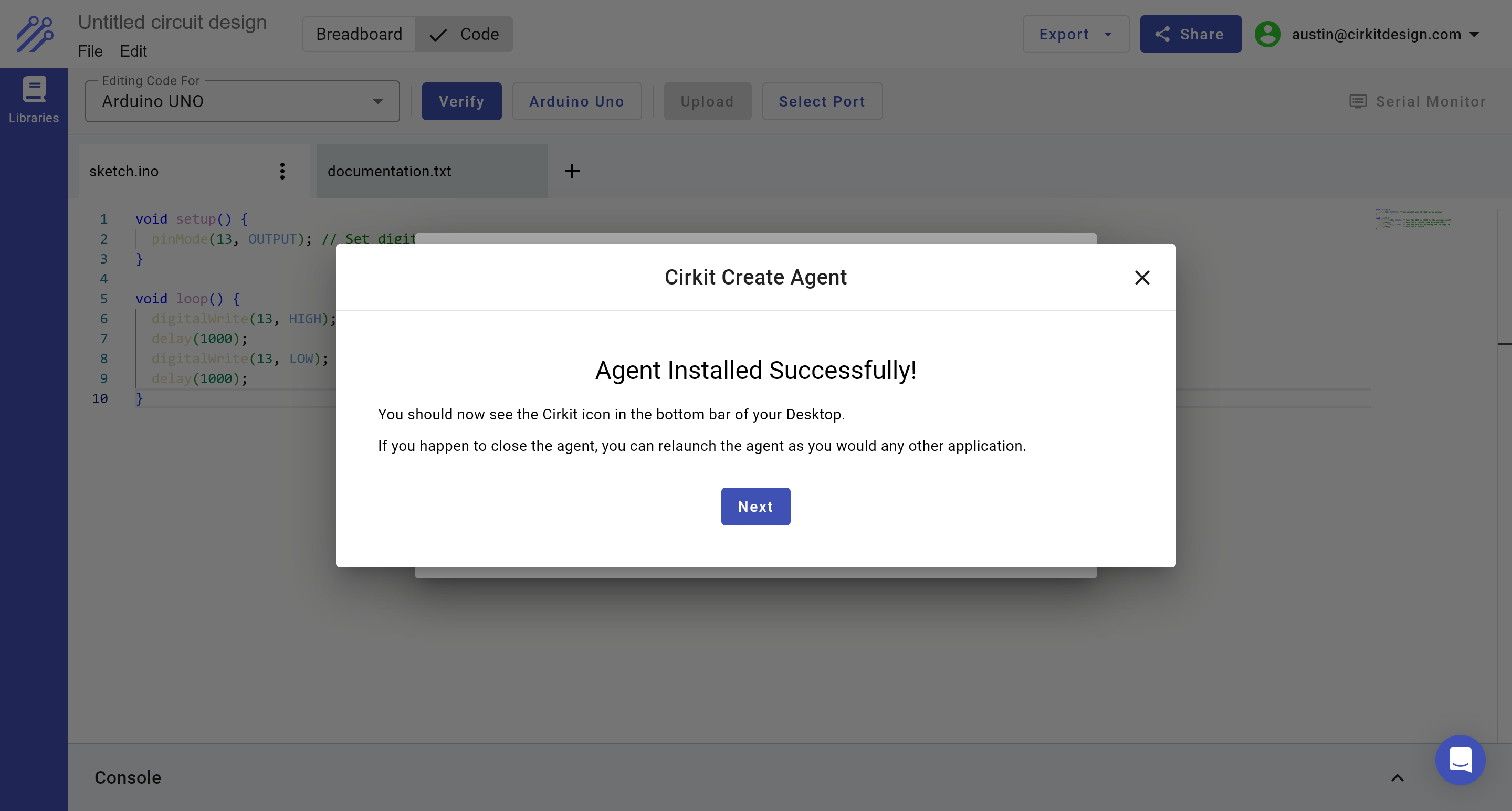 Installing Cirkit Create Agent - Step 5 Installing Cirkit Create Agent - Step 5